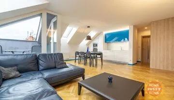 Prodej luxusního bytu 3+kk, 89 m2, terasa, sauna, Praha 5 - Smíchov