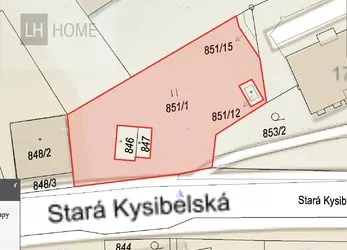 Prodej, stavební pozemek, 741 m2, ulice Stará Kysibelská
