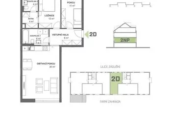 Prodej bytu 3+KK 75 m2, Kladno, Residence U zámecké zahrady