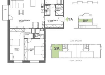 Prodej bytu 3+KK 115 m2, Kladno, Residence U zámecké zahrady