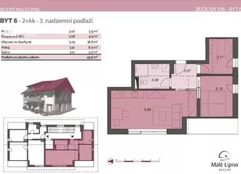 Prodej apartmánu v Černé v Pošumaví 2+kk, 46,9 m2