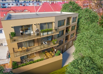 Prodej, novostavba bytu 2+kk s terasou, 81,19 m², Praha 8 - Kobylisy