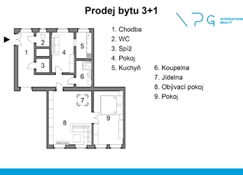 Prodej bytu 3+1, 96,6 m², Praha 1, ul. Jindřišská