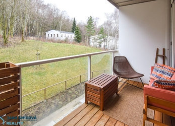 Dlouhodobý pronájem bytu 2+kk, 62 m², balkon, garážové stání, sklep, rezidence Aalto Cibulka
