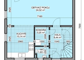 Prodej projektu RD 4+1, 95 m²