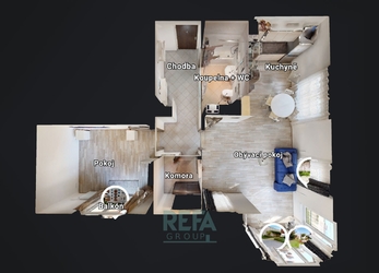 Byt k prodeji 2+kk 65 m² + balkon 4 m²  v residenci Nad Vltavou, Praha 7 Holešovice