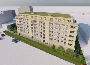 Prodej bytu 2+kk s výhledem o velikosti 63,7 m2 se dvěma terasami 11,4 m2, Nová Vltava 3. etapa