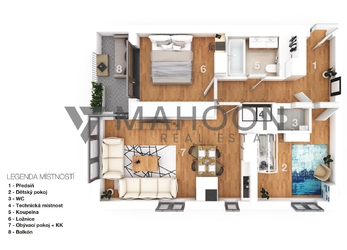 Prodej bytu 3+kk/lodžie (80 m2) v projektu Modřanský háj