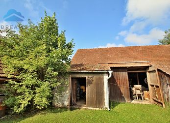 Dolní Bory, RD 2+1, stodola s garáží, vejminek, pozemek 1281 m2