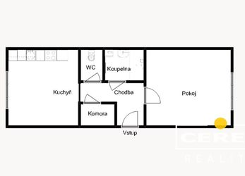 Prodej bytu 1+1 v OV, 36 m2, Třebízského v Žatci