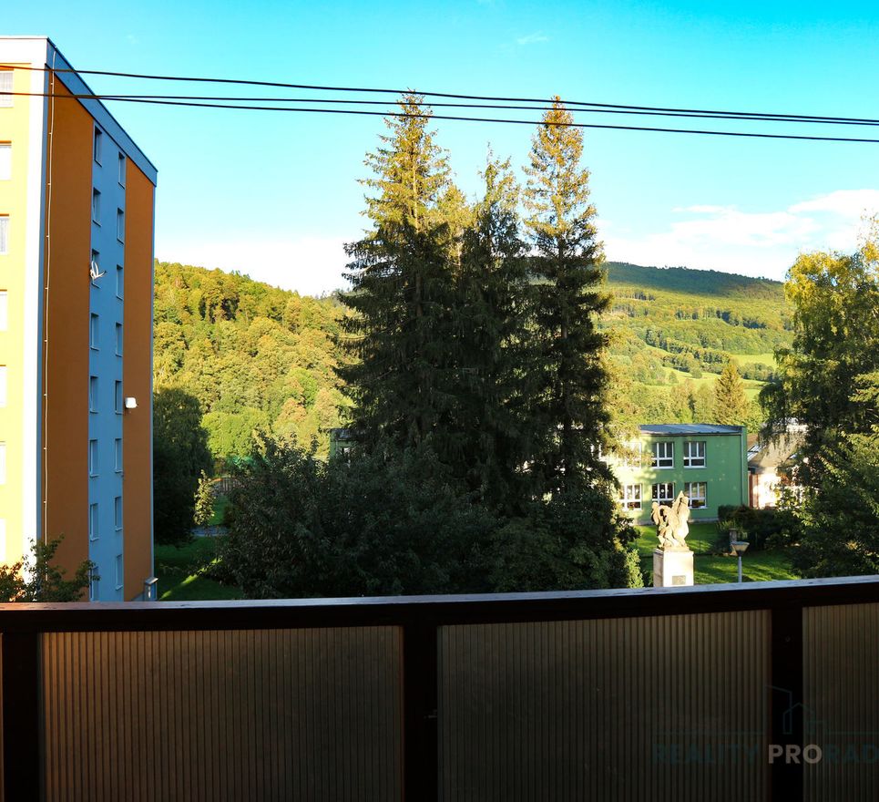 Slunný byt 3+1 + 2 komory + balkon + sklep, Zlaté Hory okr. Jeseník
