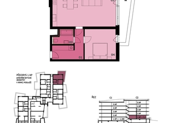 Prodej bytu 2+kk, 61 m2, Karlovy Vary, Residence Růžák
