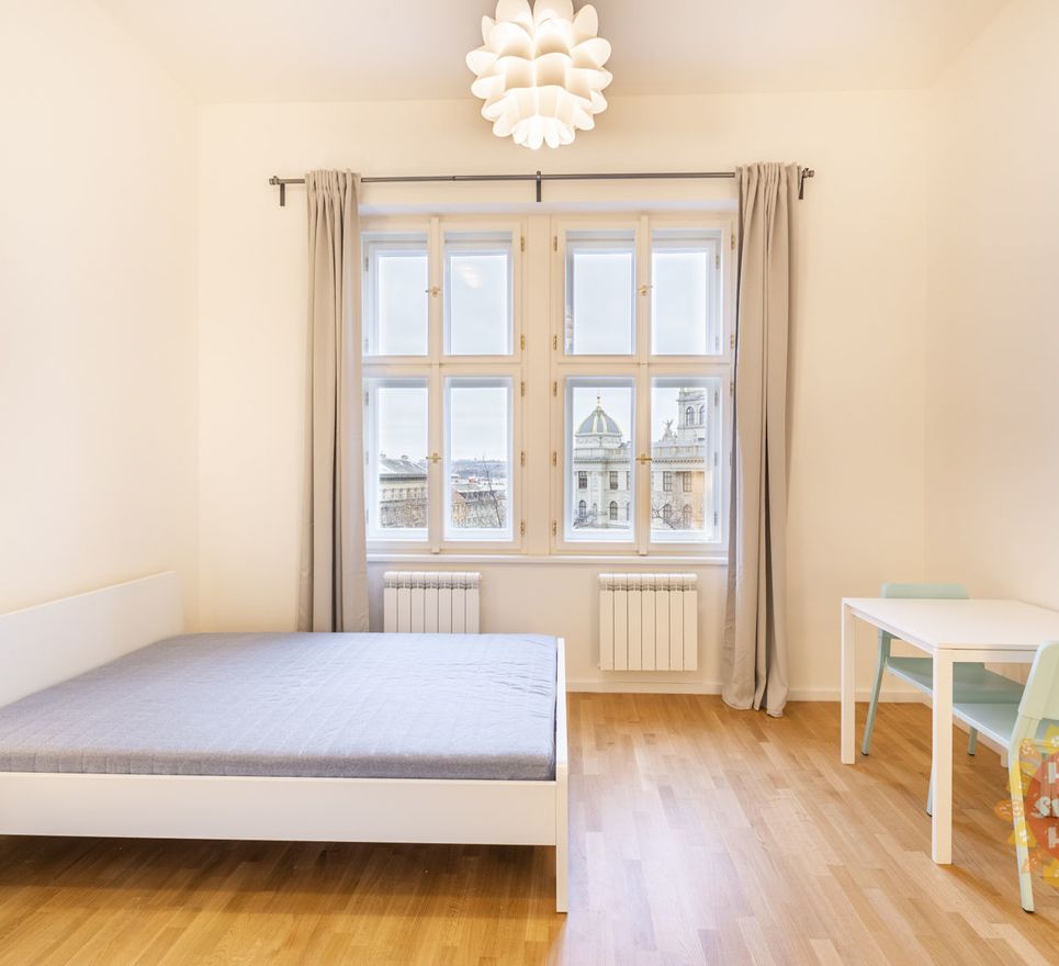 Praha 1, plně vybavený apartmán 1+kk (32,30 m²) k pronájmu, luxusní lokalita- ulice Petrská