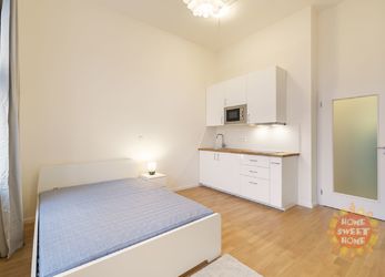 Praha 1, plně vybavený apartmán 1+kk (25,80 m²) k pronájmu, luxusní lokalita- ulice Petrská