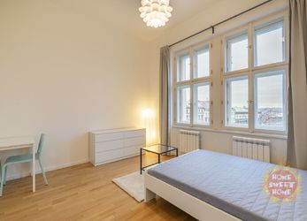 Praha 1, plně vybavený apartmán 1+kk (25,80 m²) k pronájmu, luxusní lokalita- ulice Petrská
