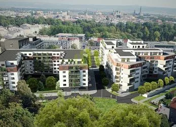 Pronájem novostavby bytu 2+kk 57m2 + balkon 9m2 v novostavbě, Eduarda Husserla, Olomouc