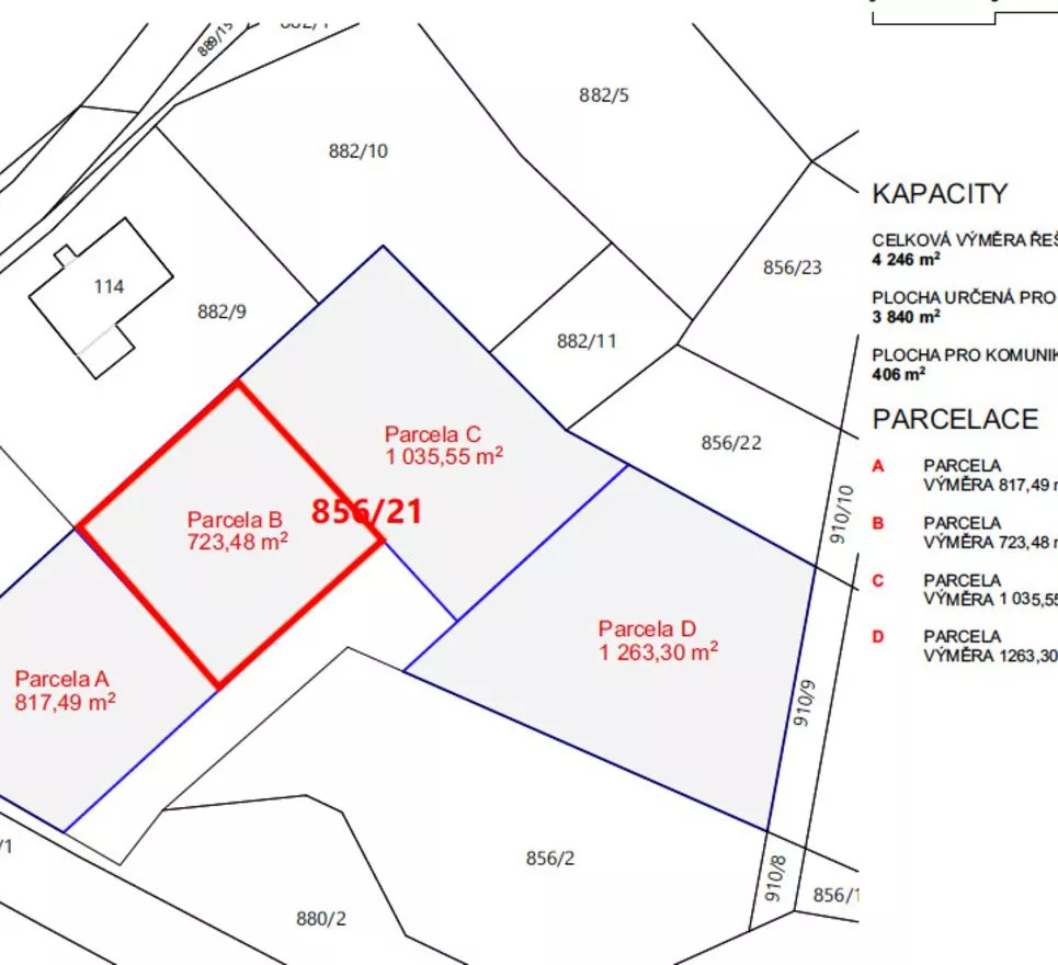 Prodej stavebního pozemku, 723 m², Horní Rápotice, okres Pelhřimov