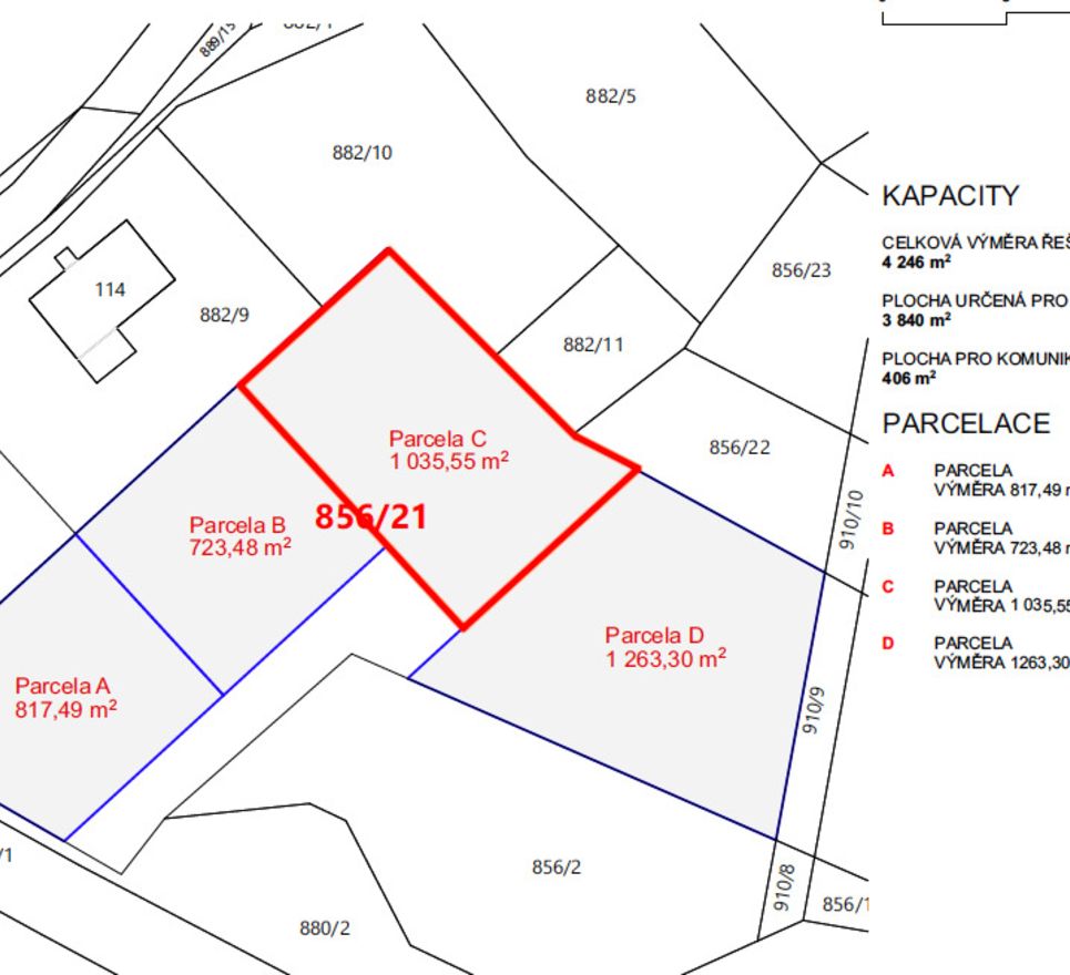 Prodej stavebního pozemku, 1035 m², Horní Rápotice, okres Pelhřimov