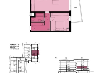 Prodej bytu 2+kk, 60,44 m2, Karlovy Vary, Residence Růžák