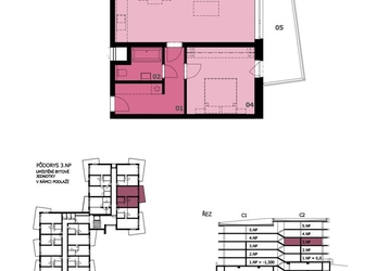 Prodej bytu 2+kk, 60,44 m2, Karlovy Vary, Residence Růžák