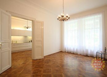 Praha, krásný nezařízený byt 2+1(84m2) k pronájmu, Anny Letenské, Vinohrady,