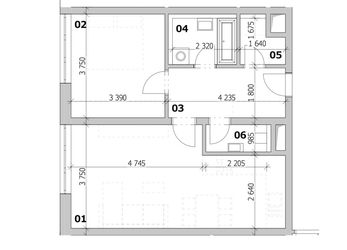 Družstevní byt 2+kk, 60,06 m2, Residence Růžák budova B