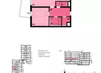 Družstevní bet 2+kk, 60,64 m2 + balkón 10,84 m2, Residence Růžák budova B