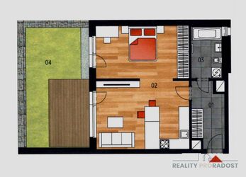 Pronájem bytu 1+kk 60 m² Rezidence Waltrovka