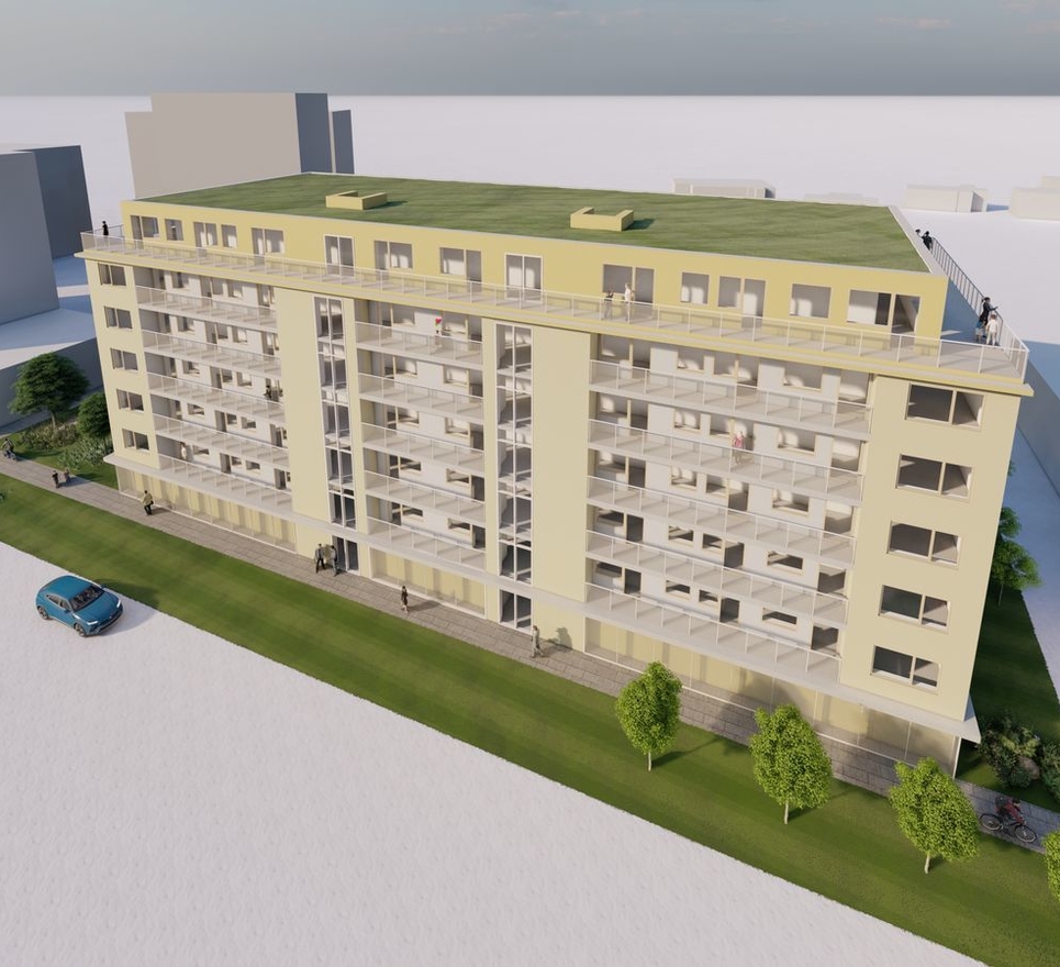 Prodej bytu 3+kk s výhledem o velikosti 99,4 m2 s terasou 54,2 m2, Nová Vltava 3. etapa