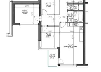 Prodej bytu 4+kk, 78 m2 + balkón 3,78 m2 + sklep, Residence Kutná Hora