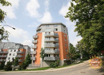 Krásný částečně zařízený byt 1+kk k pronájmu (40m2), garáž, balkon, ulice Ve Slatinách, Záběhlice.