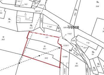 Týn nad Vltavou - část obce Vesce, prodej pozemku o výměře cca 1.300 m2 okr. České Budějovice.
