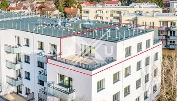 Prodej bytu 4+kk - 87 m2 + 2 terasy 47 m2 + garáž, Františka Diviše, Praha 10 - Uhříněves