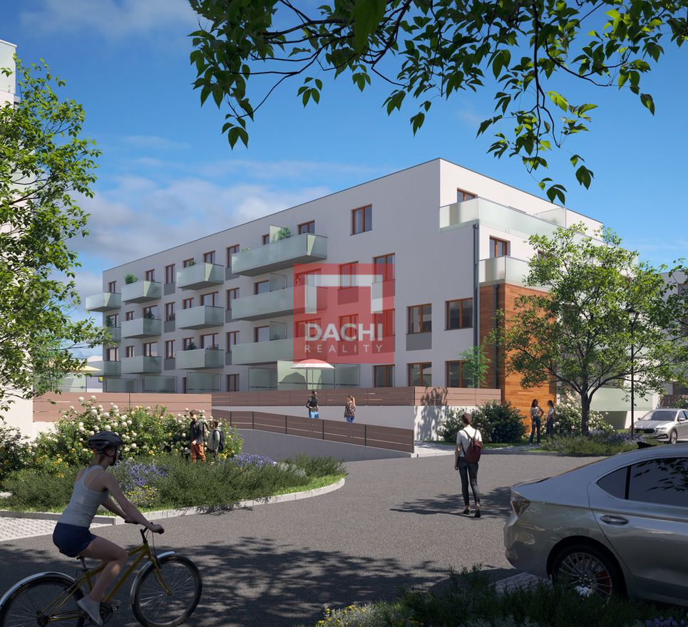 Prodej novostavby bytu F1.205 – 2+kk 58,70 m² s balkonem 11,70m², Olomouc, Byty Na Šibeníku II.etapa