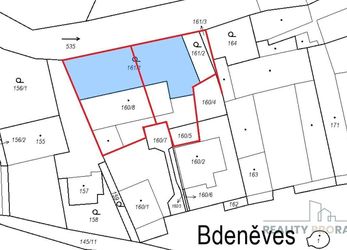 Prodej stavebního pozemku 653m2, Bdeněves