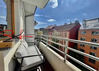 Pronájem, krásného bytu 3+kk s dvěmi balkóny, Vršovice , Praha