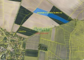 Prodej orné půdy, výměra 33.892 m2, obec Stračov