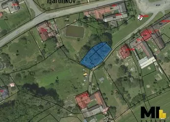 Prodej stavebního pozemku v obci Hartinkov 947 m2, Svitavy.