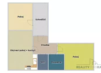 Pronájem bytu 3+kk v rodinném domě, 80 m2, 1. patro, Štěpánov, Olomouc