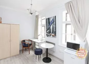 Praha, krásný zařízený byt k pronájmu i na kratší dobu než 1 rok, 1+kk (19m2), ulice Cimburkova