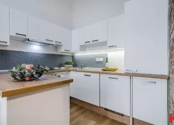 Prodej prakticky řešeného bytu 1+kk po kompletní rekonstrukci, Praha 5 - Malá Strana