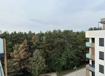 Pronájem nového bytu 1+kk, 32m² + balkon 6m², ul. Azzoniho, Praha 10 - Malešice, zařízený