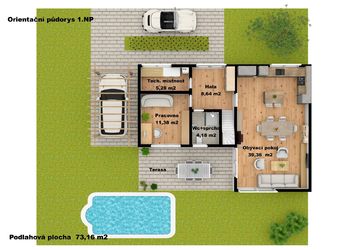 Rodinný dům 5+kk 127 m2, pozemek 343 m2, parkovací stání, Drnholec
