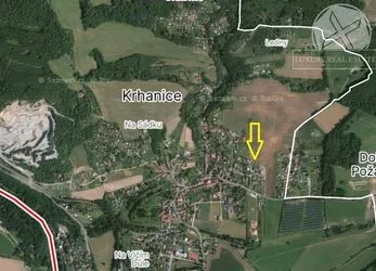 Stavební pozemek o ideální velikosti 820m2, Krhanice (Okres Benešov)