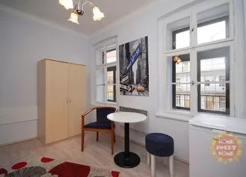 Praha, krásný zařízený byt k pronájmu 1+kk (18m2), ulice Cimburkova, Žižkov, od 16.2.2024