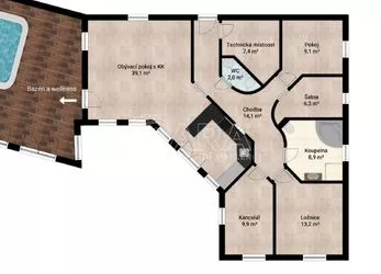 Prodej rodinného domu 340 m2, s pozemkem 2434 m2, Svárov