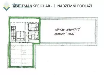 Pronájem, atypický byt 2+kk, 59 m², Nížebohy, Budyně nad Ohří