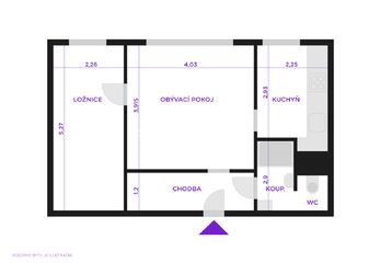Pronájem zrekonstruovaného bytu 2+1 [45 m2], ulice Zimmlerova, Ostrava-Zábřeh