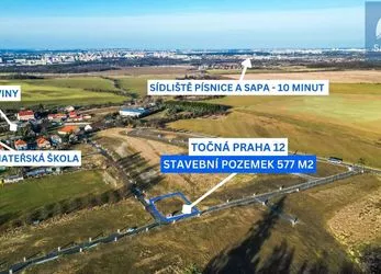 Prodej krásného stavebního pozemku, 577 m2 - Točná - Praha 4