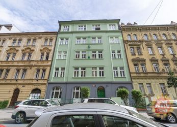 Praha, prodej světlého bytu 4kk po rekonstrukci ( 111m2), zahrada (112 m2), sklep, Šmeralova - Letná